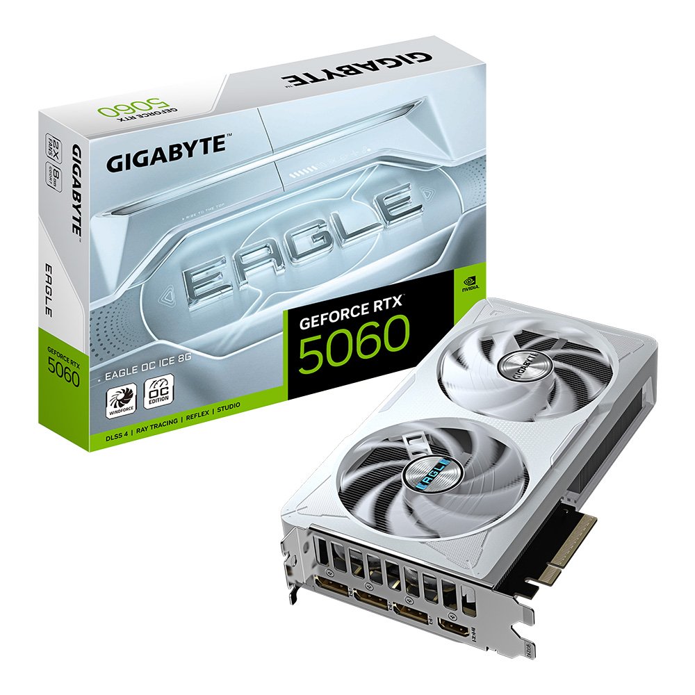 GPU / VGA GIGABYTE GeForce RTX 5060 EAGLE OC ICE 8G (GV-N5060EAGLEOC-ICE-8GD-1.0)