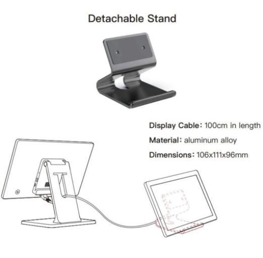 POS iMiN Ui Swan 1 Detachable Stand (IMI-6975189850378)