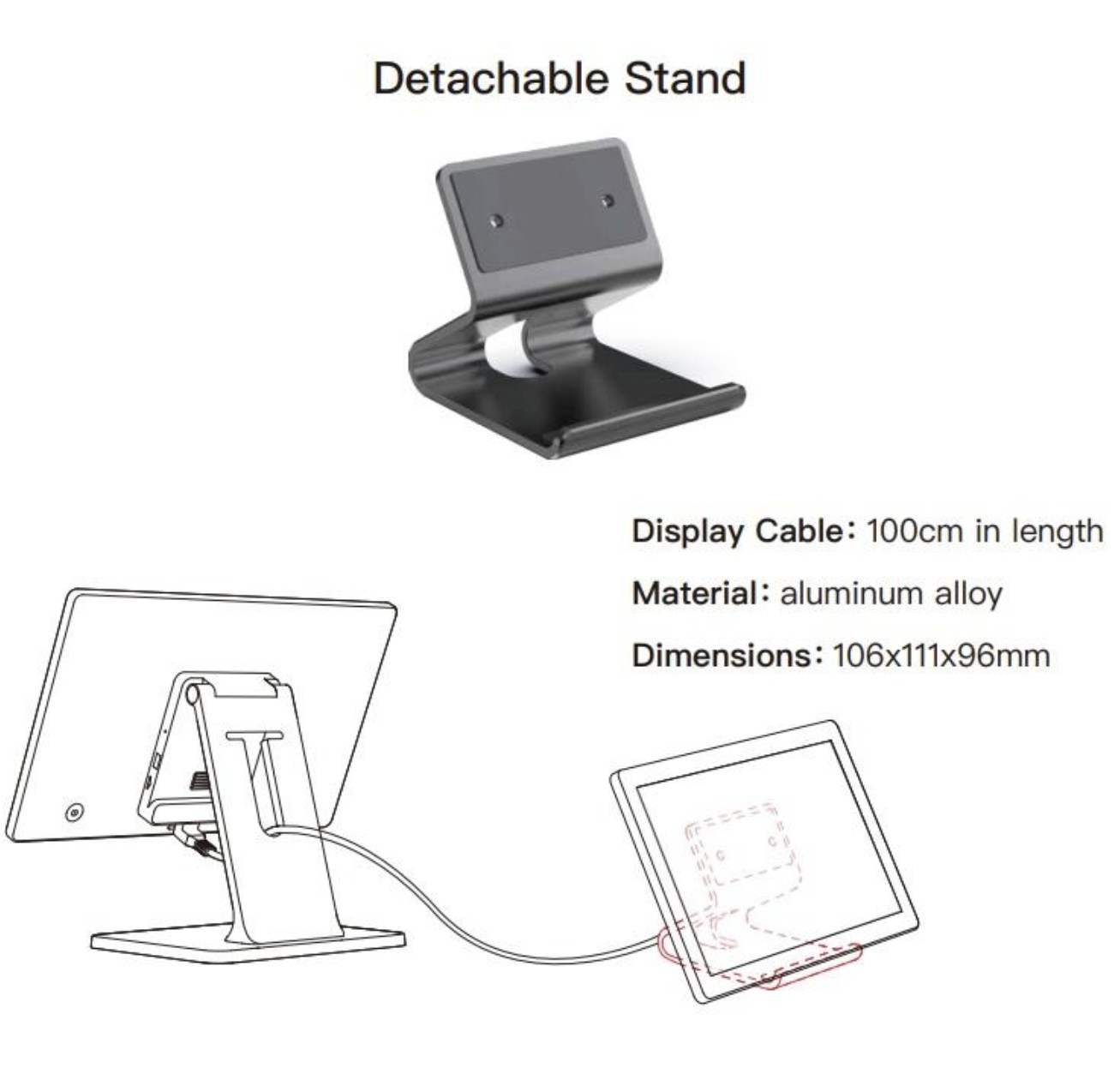 POS iMiN Ui Swan 1 Detachable Stand (IMI-6975189850378)