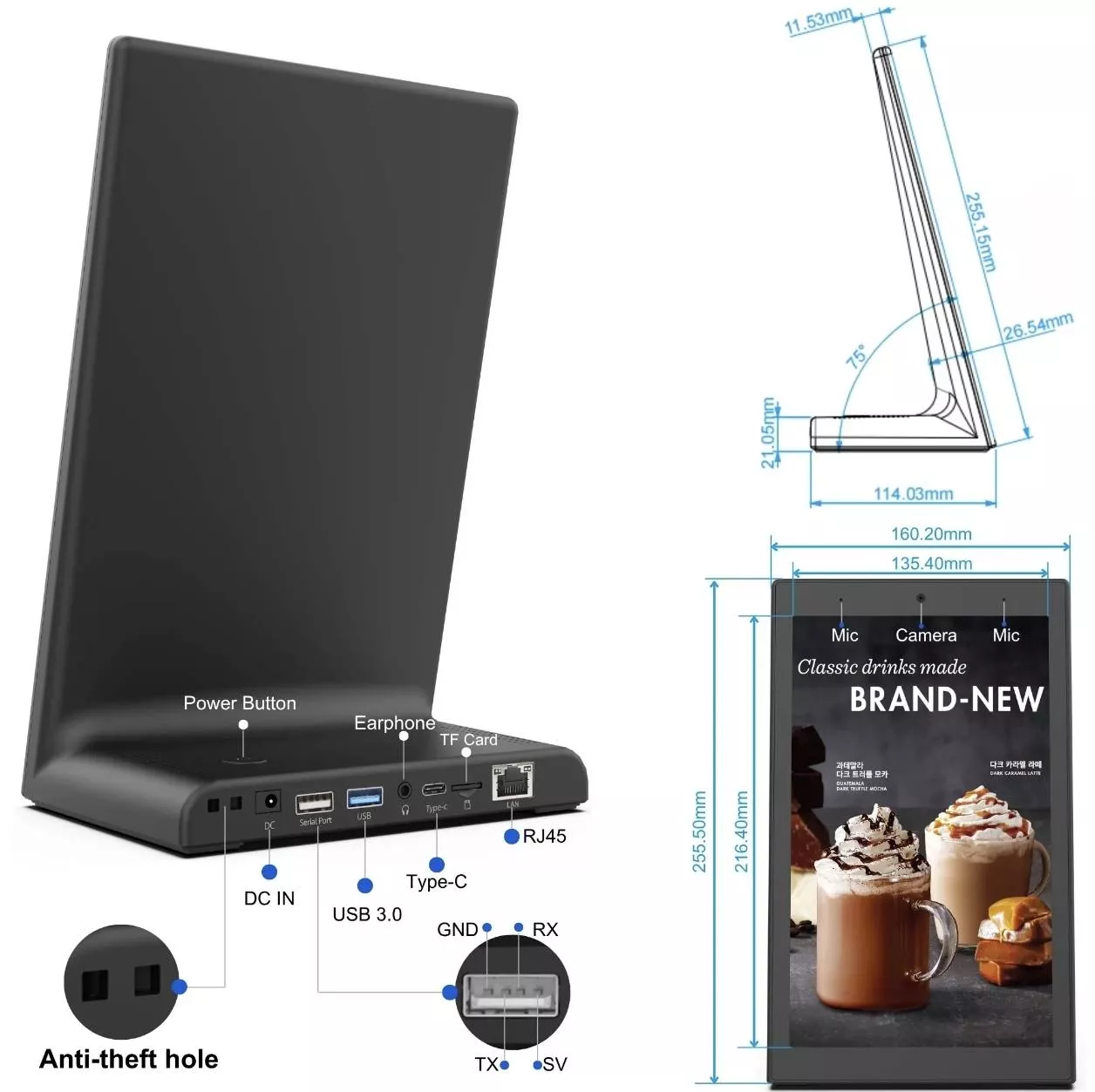 KC Mobile 10.95" NFC Android Tablet (WL1038T)