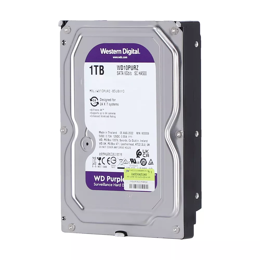 WD PURPLE HDD AV - 1TB (WD10PURZ-3YEAR)