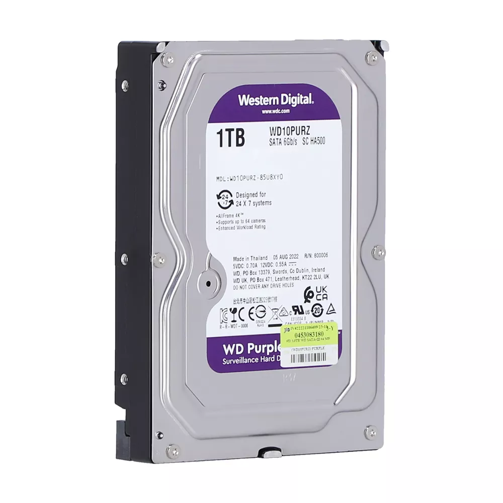 WD PURPLE HDD AV - 1TB (WD10PURZ-3YEAR)