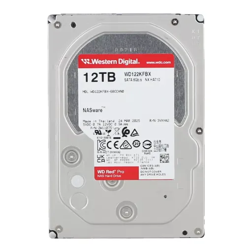 WD HDD NAS PRO - 12TB(WD122KFBX-5YEAR)