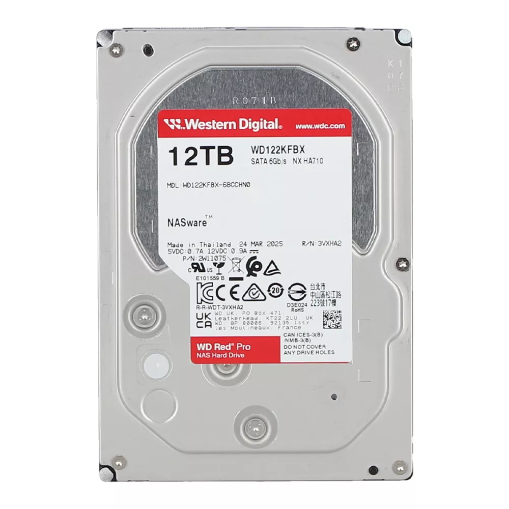 WD HDD NAS PRO - 12TB(WD122KFBX-5YEAR)