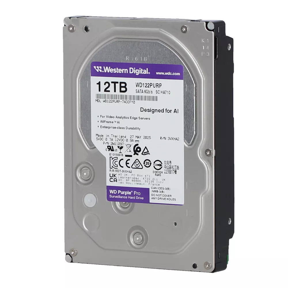 WD PURPLE PRO HDD 3.5" INCH - 12TB (WD122PURP-5YEAR)