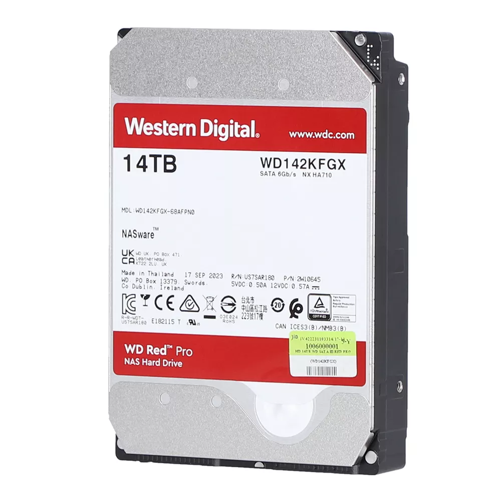 WD RED NAS PRO HDD 3.5" INCH - 14TB(WD142KFGX-5YEAR)