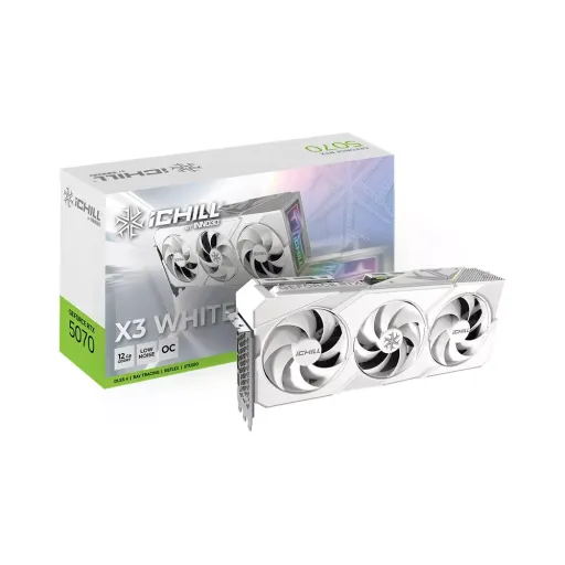 GPU / VGA INNO3D GeForce RTX 5070 12G iChill X3 White(C50703-12D7X-195065W)