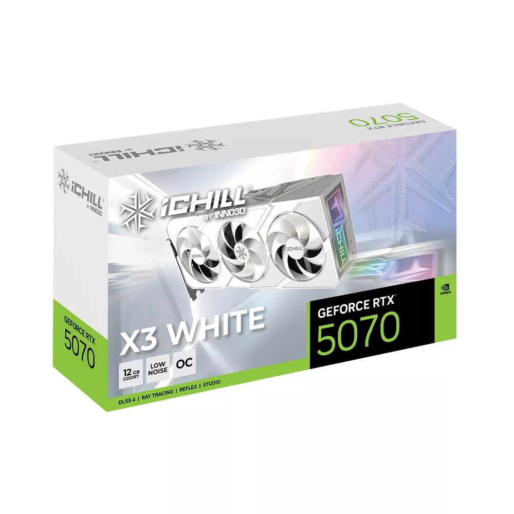 GPU / VGA INNO3D GeForce RTX 5070 12G iChill X3 White(C50703-12D7X-195065W)