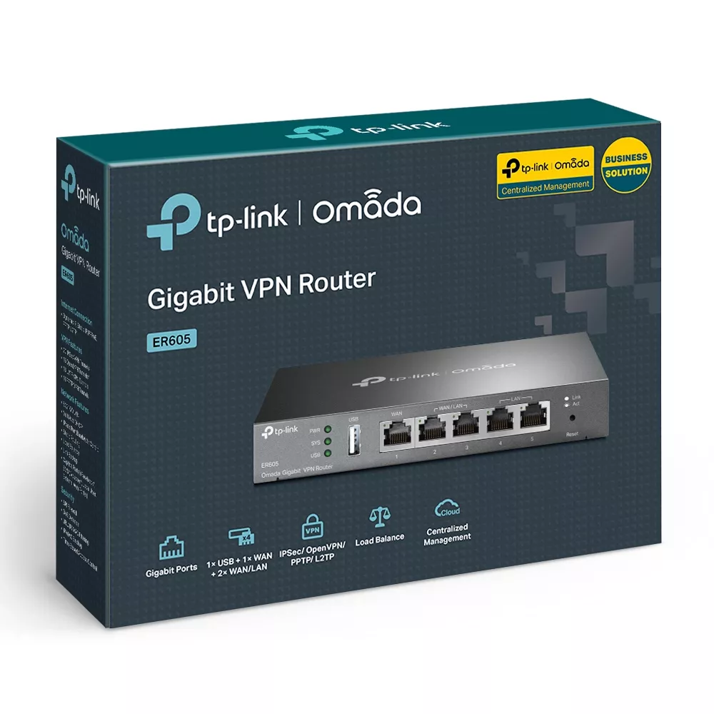 Omada VPN Gateway 5-Port Gigabit Multi-WAN USB 2.0 (ER605 V2)