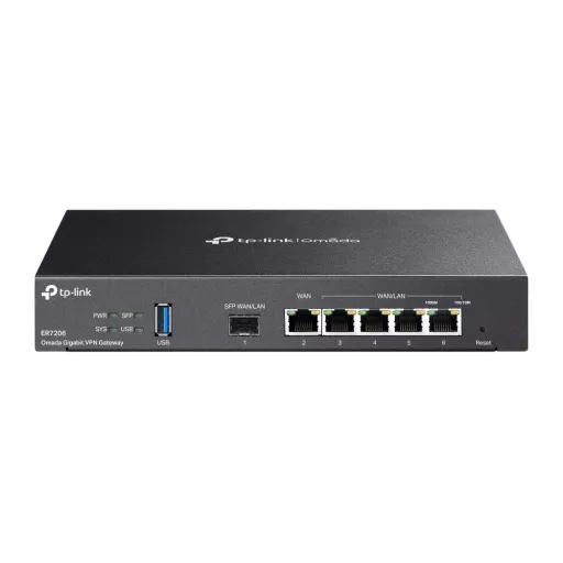 Omada VPN Gateway 6-Port Gigabit 1×SFP 1×USB 3.0 (ER7206)