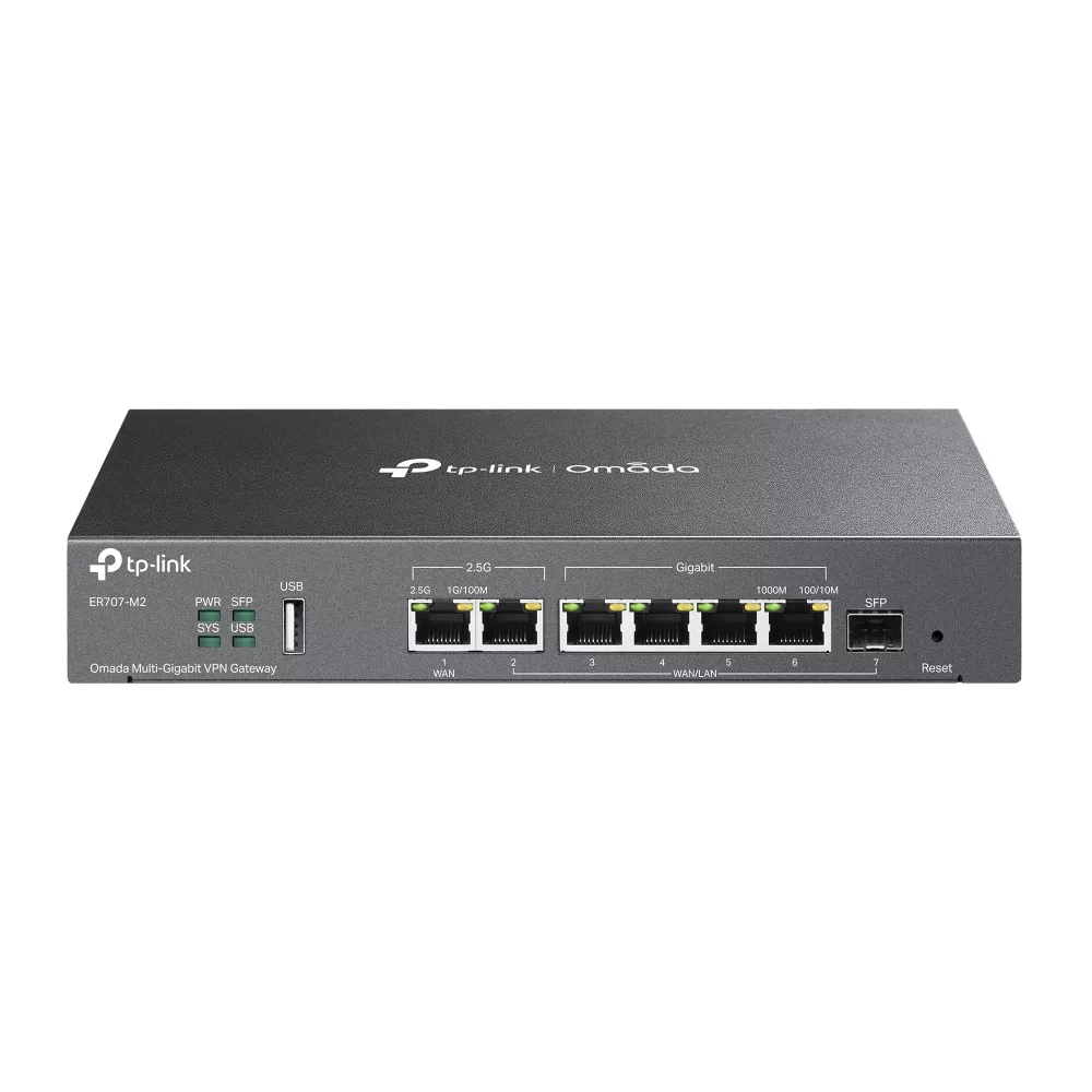 Omada VPN Router Multi-Gigabit Router 2.5G 6-WAN (ER707-M2)