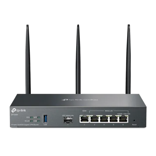 Omada VPN Router AX3000 Wi-Fi 6 6-Port Gigabit 1×USB 3.0 (ER706W)