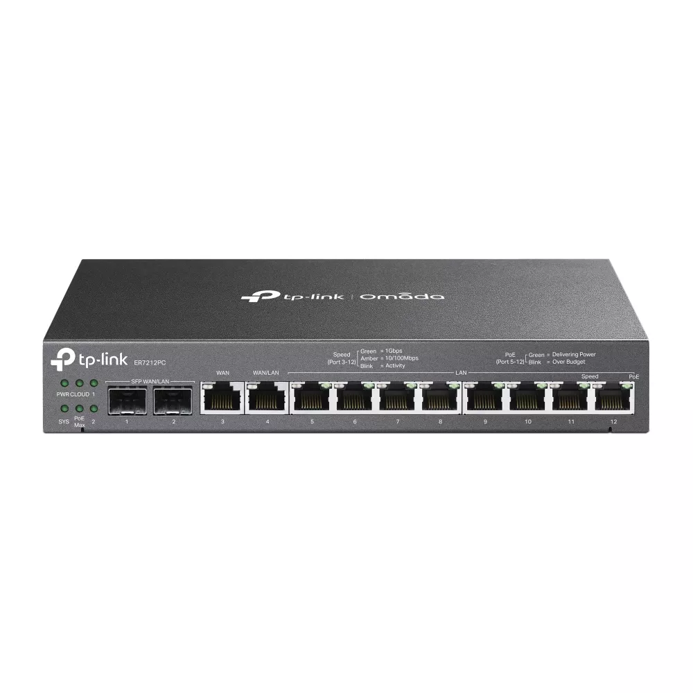 Omada VPN Router 12-Port Gigabit PoE+ 110W (ER7212PC)