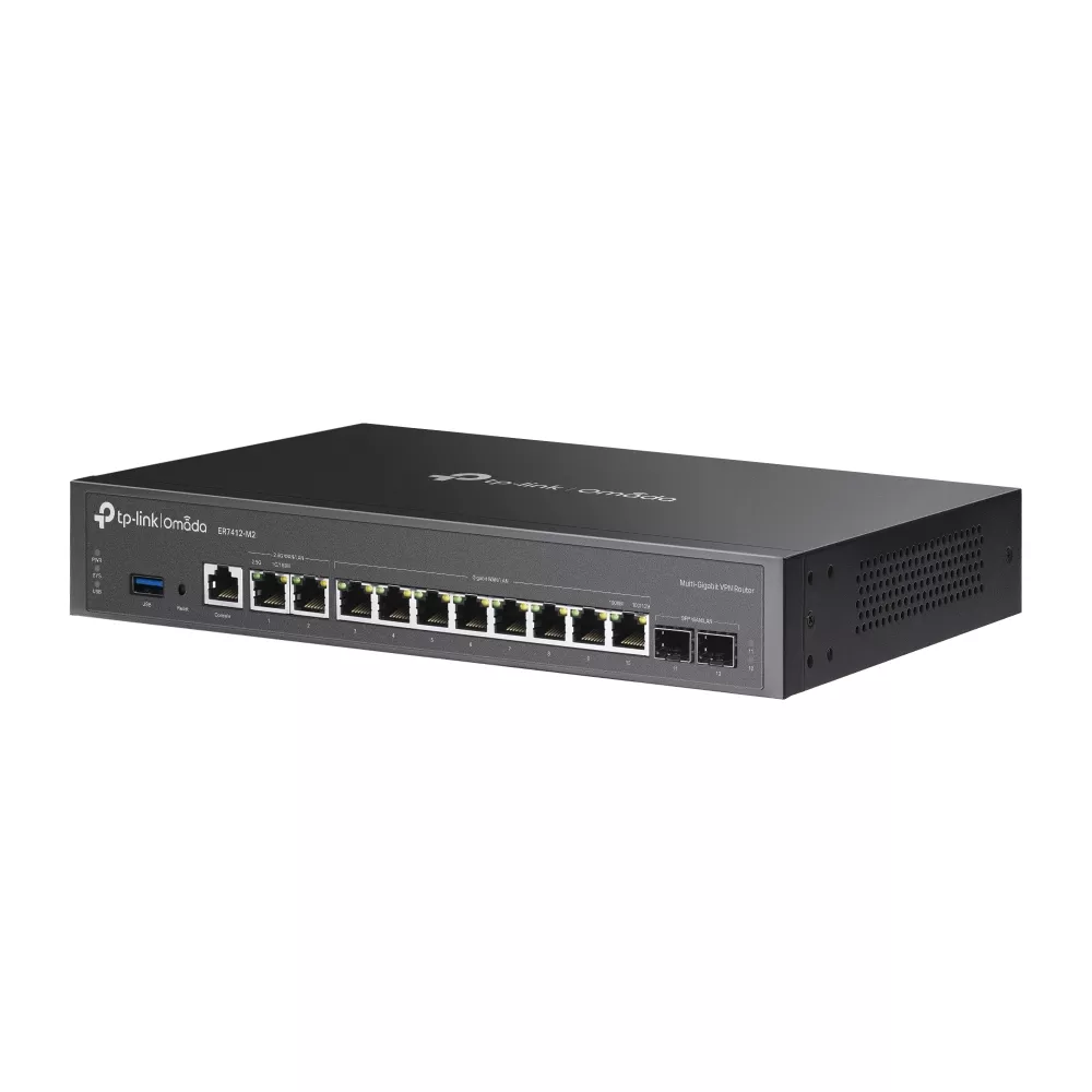 Omada Multi-Gigabit VPN Gateway 2×2.5G 10-Port Gigabit 2×SFP USB 3.0 (ER7412-M2)