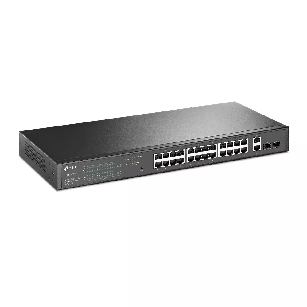 Omada PoE+ Easy Smart Switch 28-Port Gigabit 2×SFP 250W Rackmount (TL-SG1428PE)