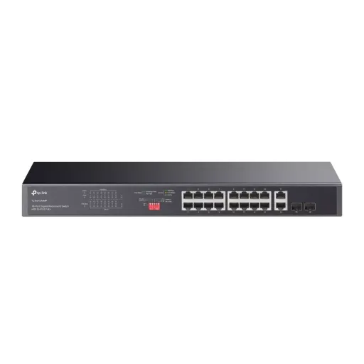 Omada PoE+ Switch18-Port Gigabit 16-Port PoE+ 250W 2×SFP Rackmount (TL-SG1218MP)