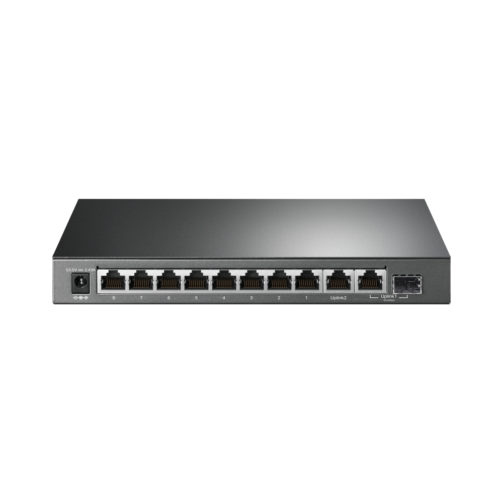 Omada PoE+ Switch 10-Port Gigabit 8-Port PoE+ 123W Fanless (TL-SG1210MP)