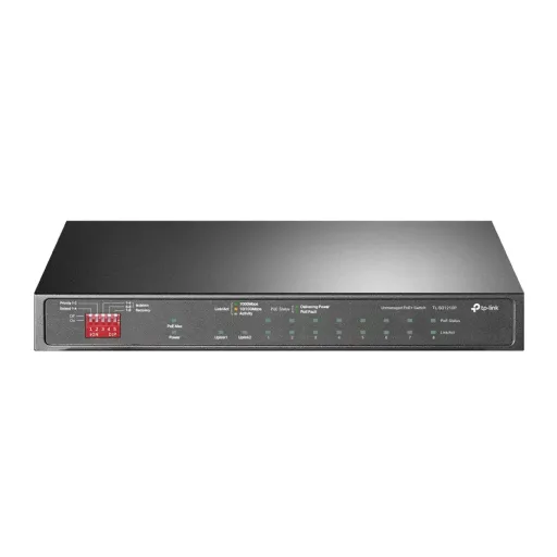 Omada PoE+ Switch 10-Port Gigabit 8-Port PoE+ 63W 1×SFP Fanless (TL-SG1210P)
