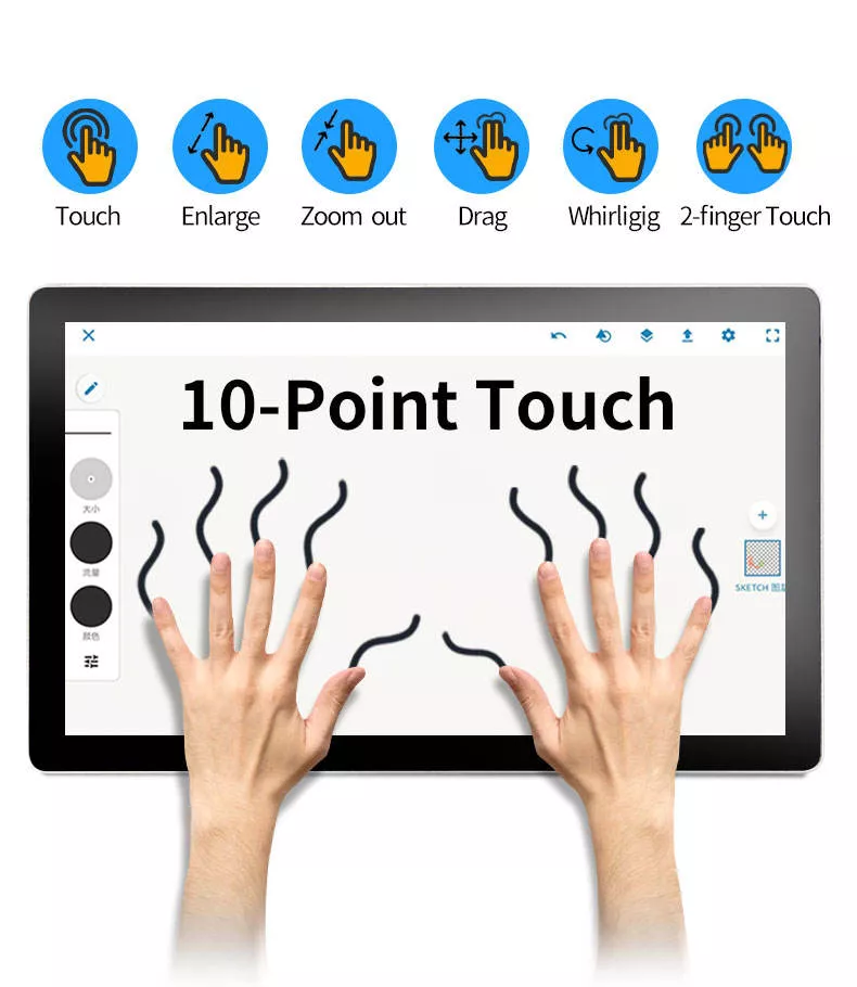 POFX Commercial Kitchen Display System IP65 Waterproof Touch Display(IP65)