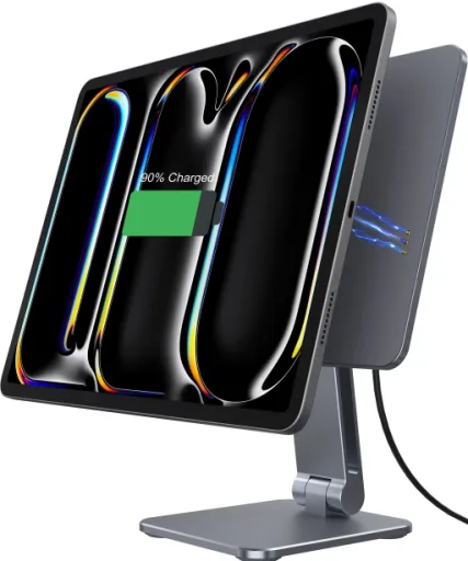 Yicosun Magnetic iPad Stand with PIN Point Charging 360° Rotating (B9-3)