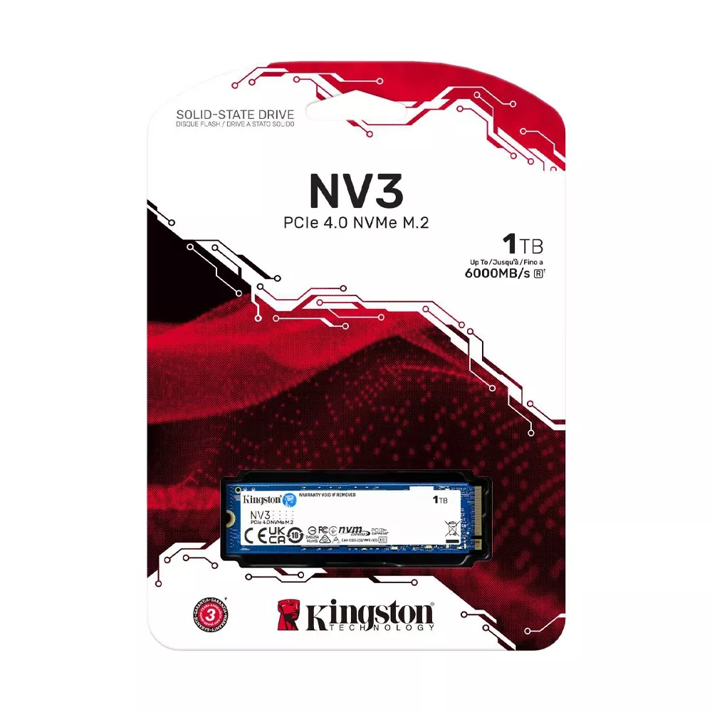 1 TB SSD M.2 PCIe 4.0 KINGSTON NV3 (SNV3S 1000G) NVMe M.2 2280