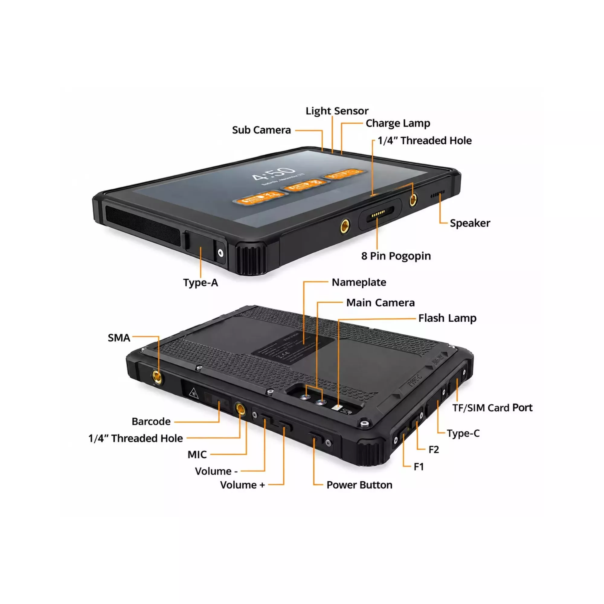 KC Tablet Rugged Industrial 8" Android 14 (KC-TAB-H18)